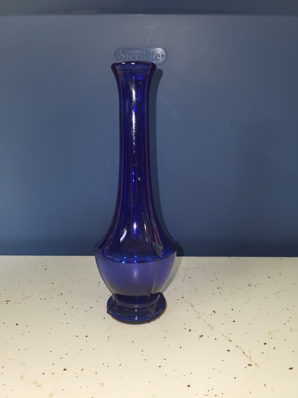 Cobalt Blue Glass Vase - Elegant Home Accent 40s
